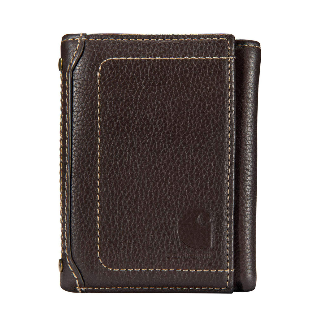 Pebble leather trifold wallet