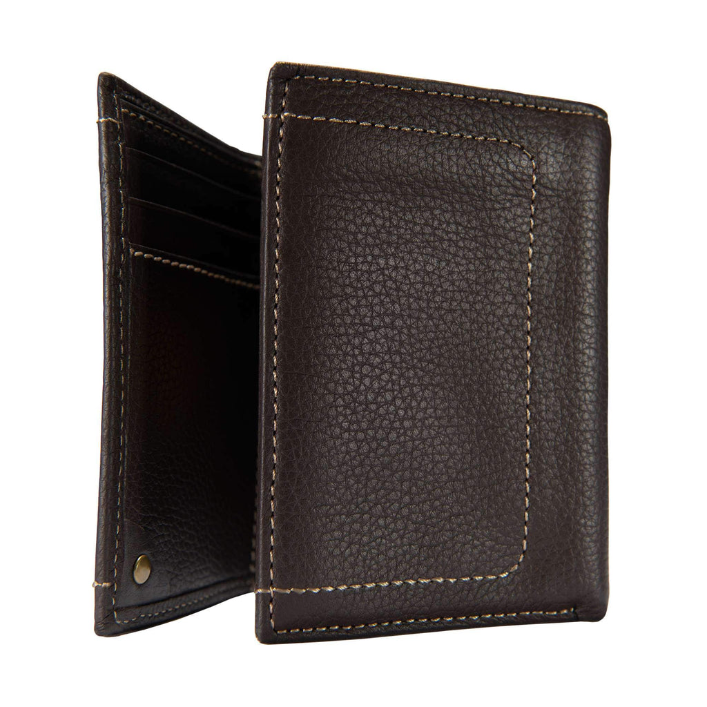 Pebble leather trifold wallet