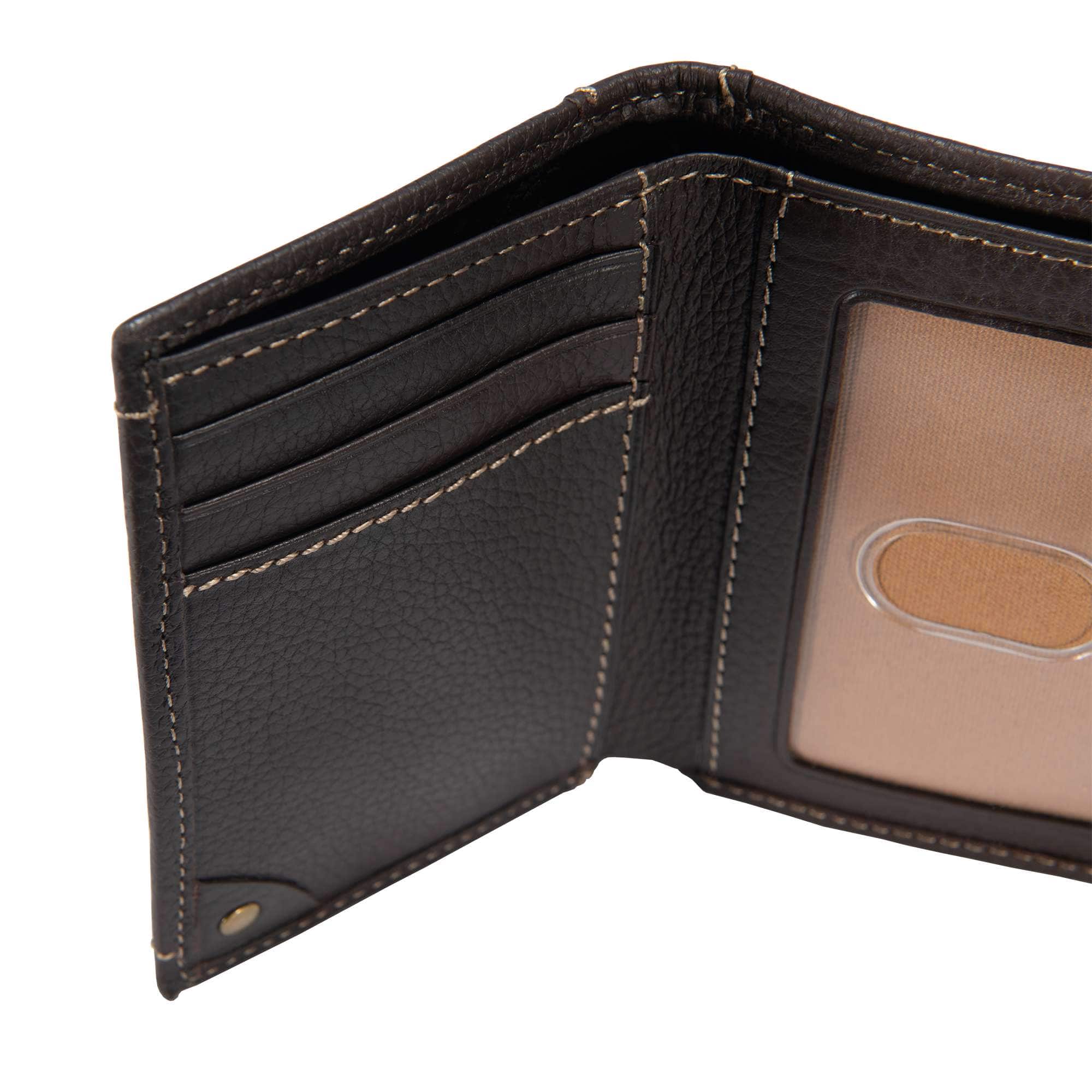 Pebble leather trifold wallet