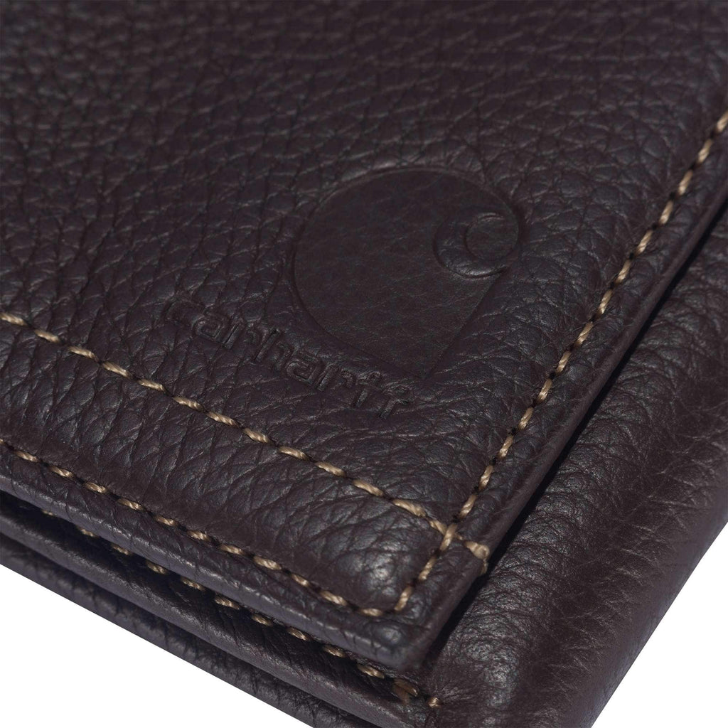 Pebble leather trifold wallet