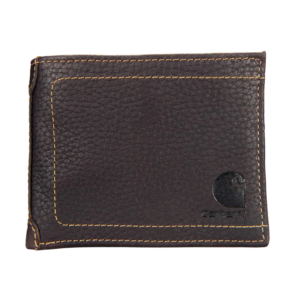 Pebble leather passcase wallet