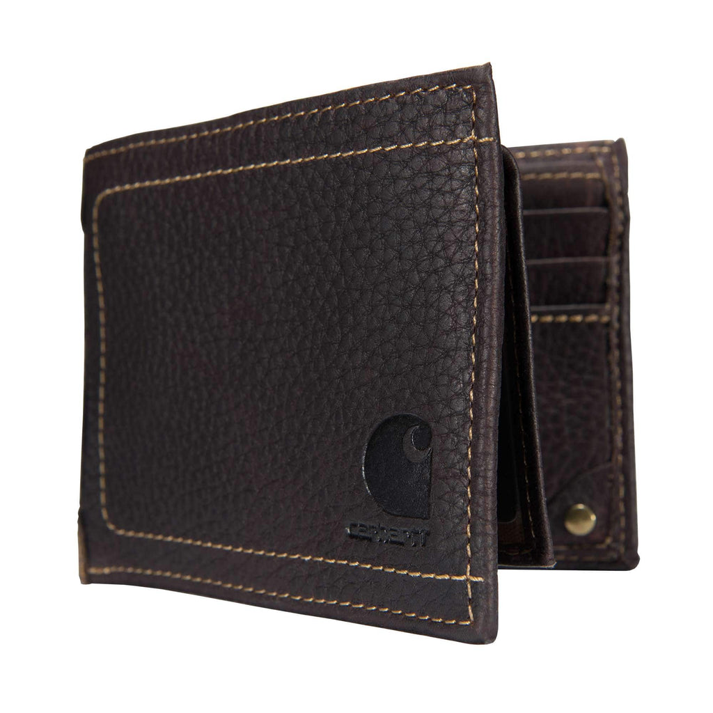 Pebble leather passcase wallet