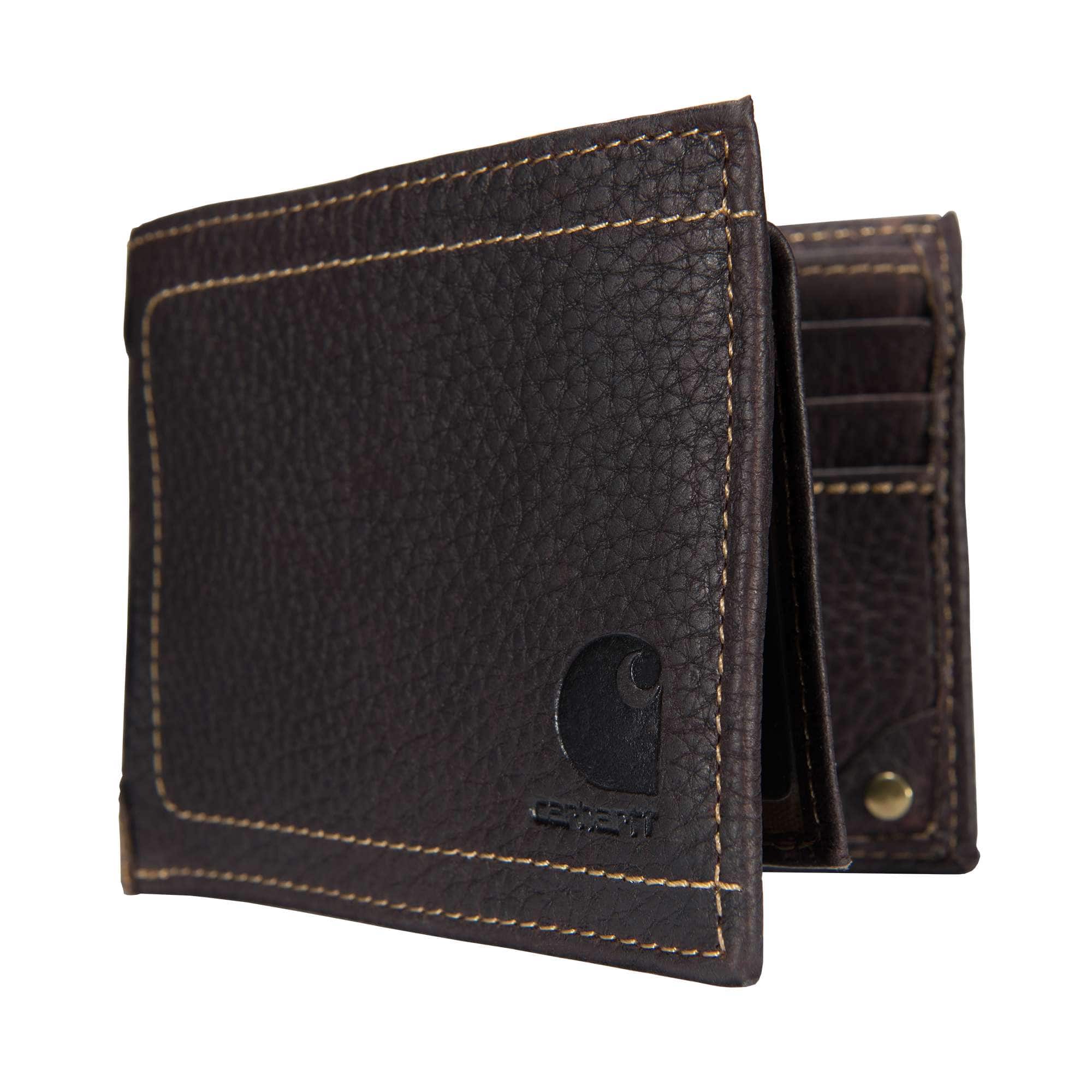 Pebble leather passcase wallet
