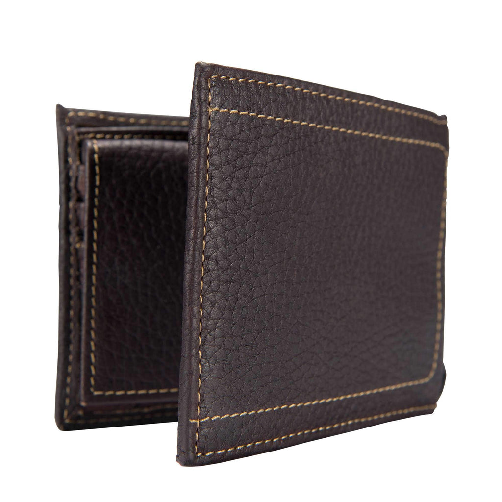Pebble leather passcase wallet