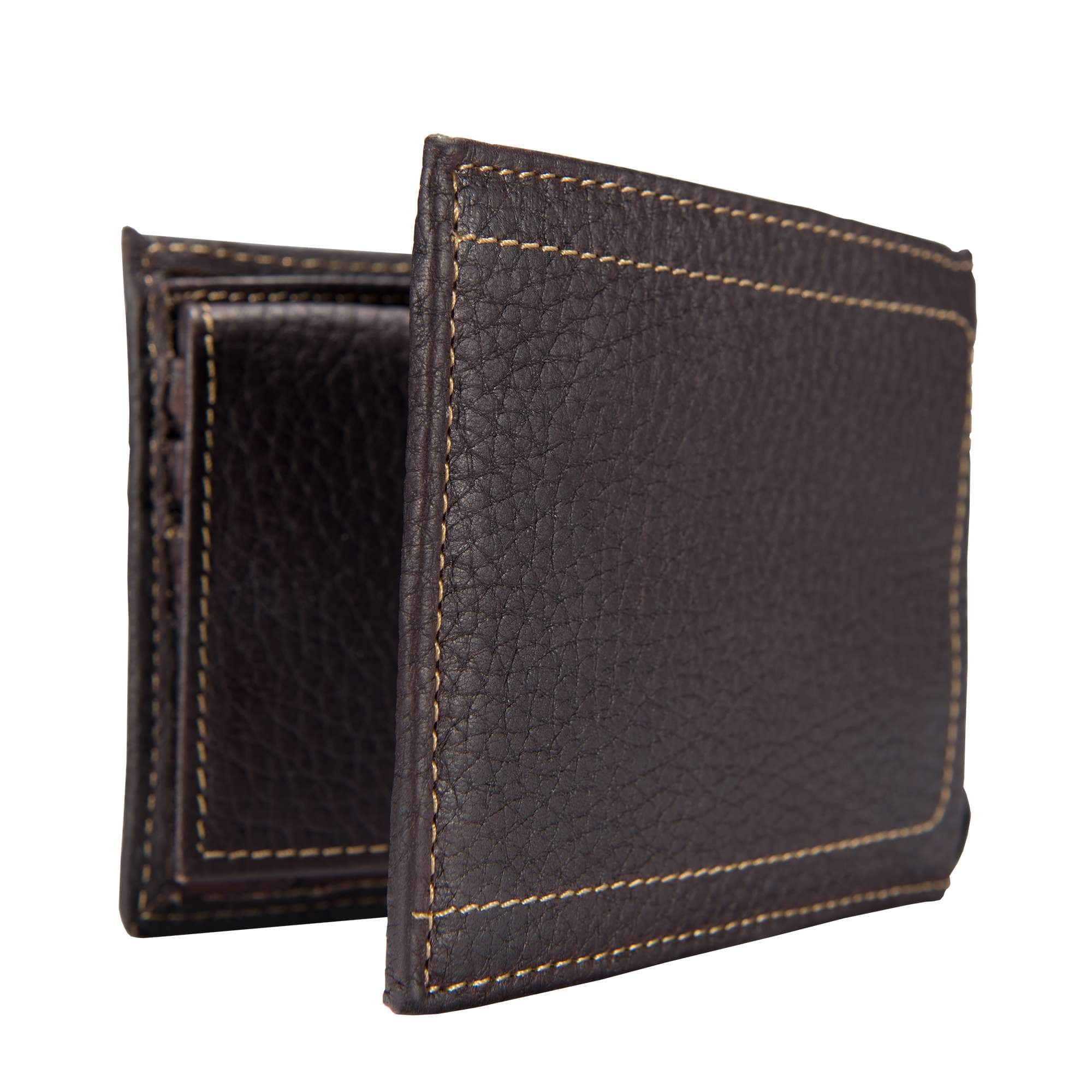 Pebble leather passcase wallet