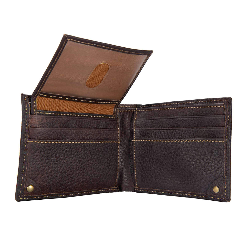 Pebble leather passcase wallet