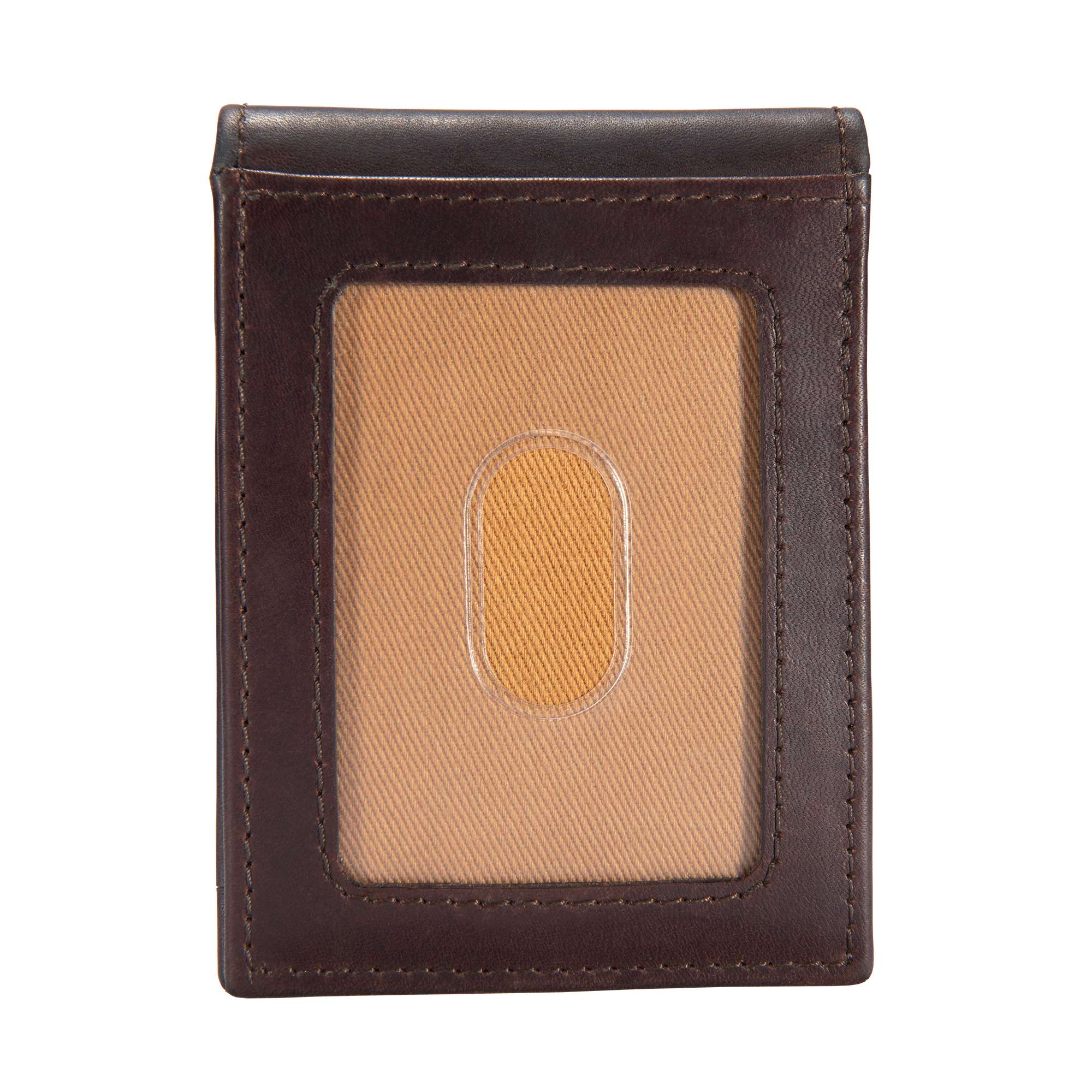 Oil tan leather front pocket wallet