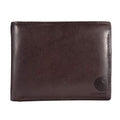 Oil tan leather passcase wallet