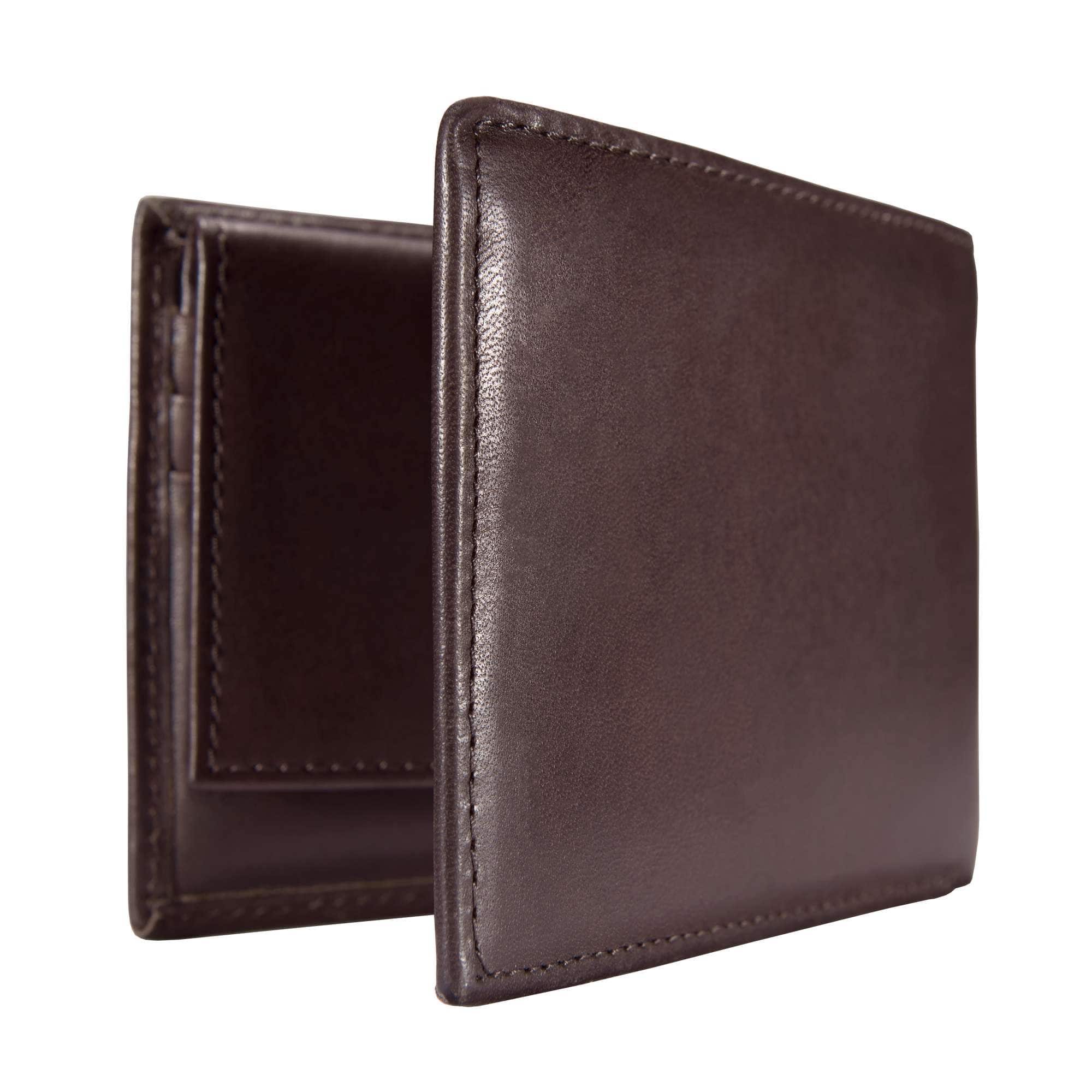 Oil tan leather passcase wallet