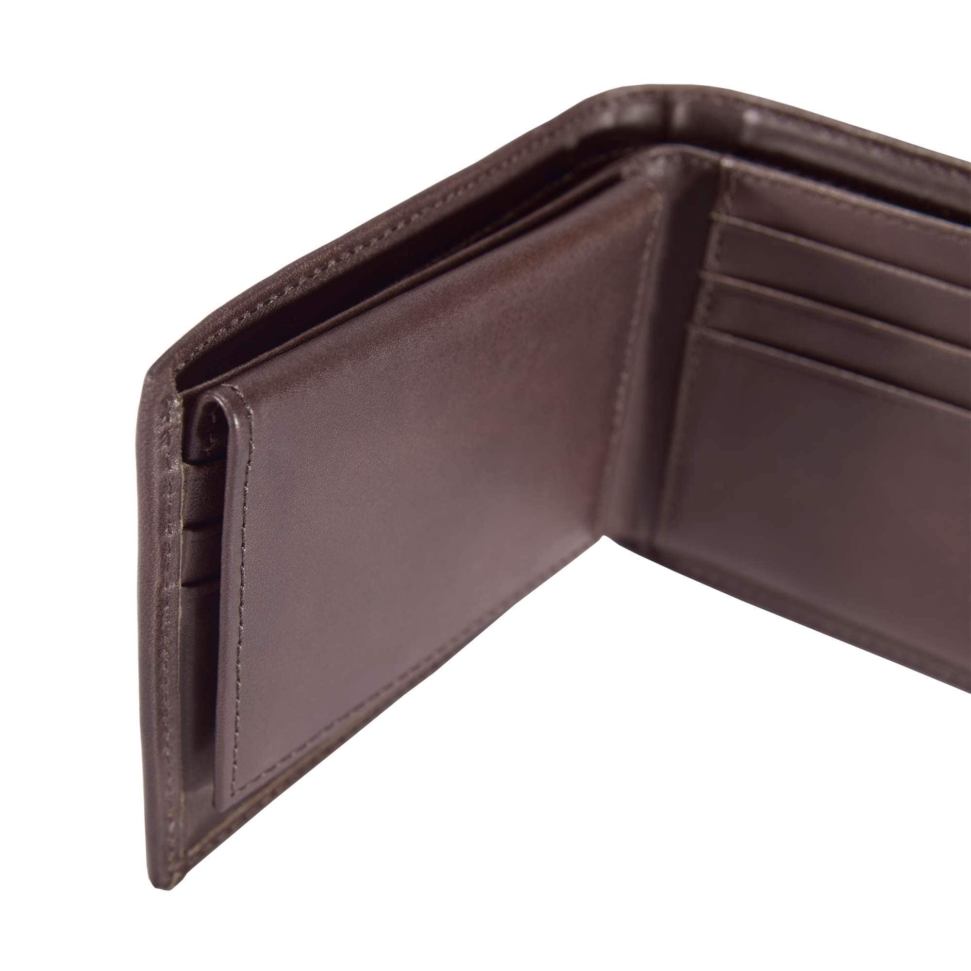 Oil tan leather passcase wallet
