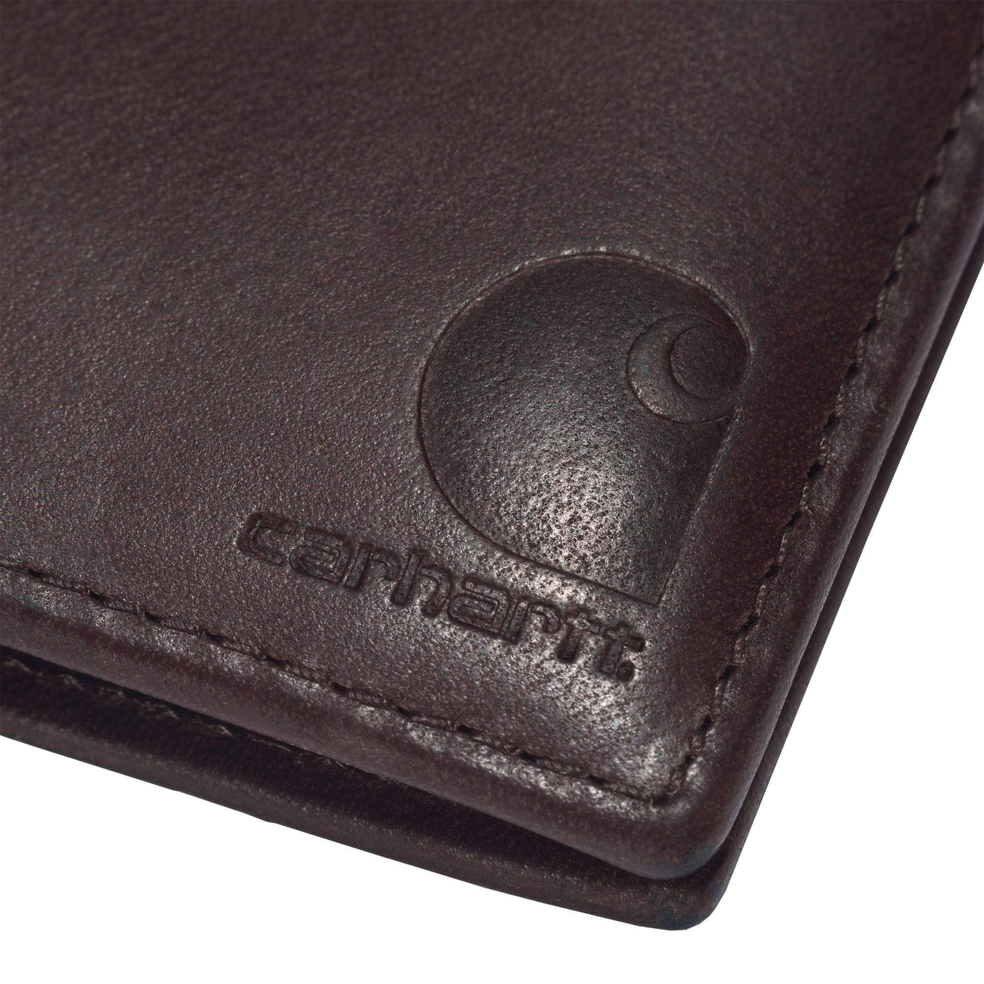 Oil tan leather passcase wallet