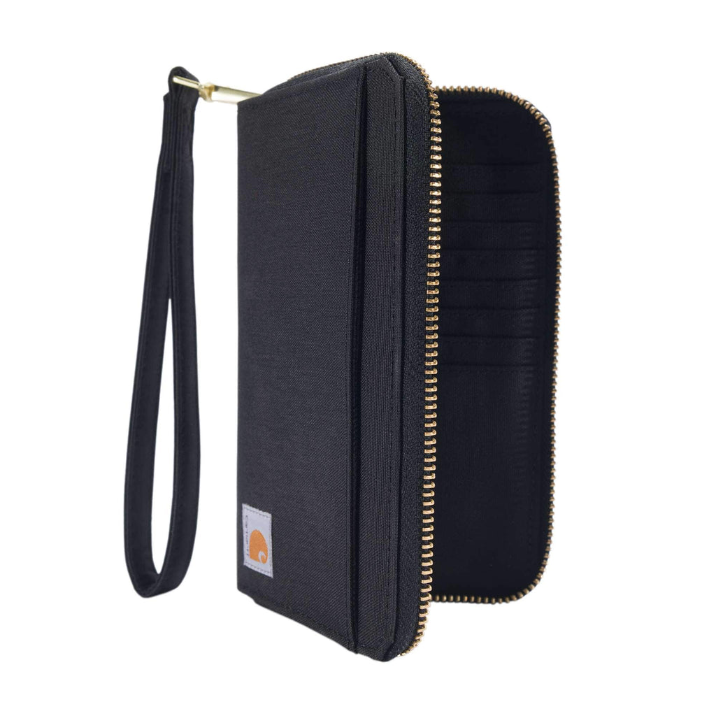 Nylon duck lay-flat clutch wallet