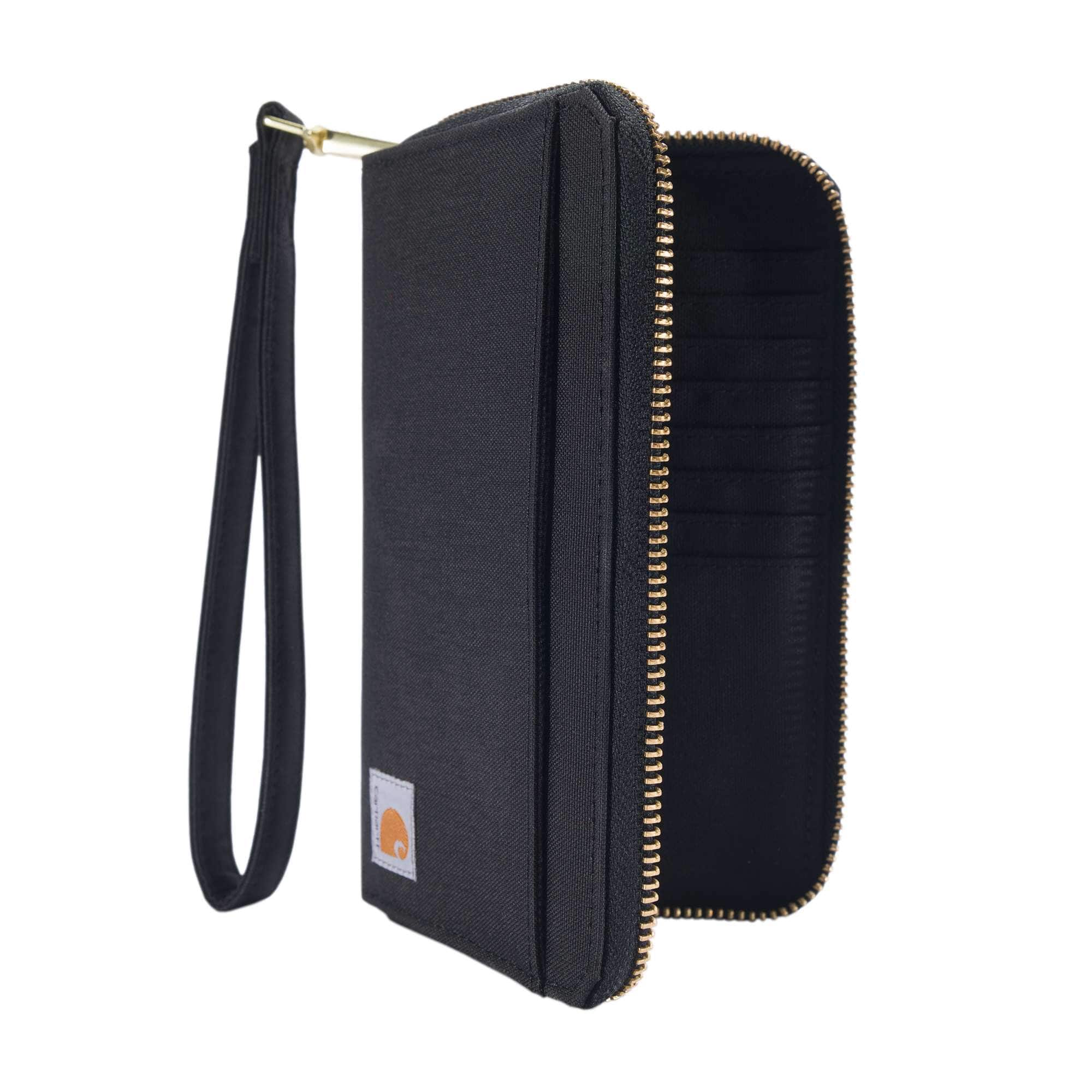 Nylon duck lay-flat clutch wallet