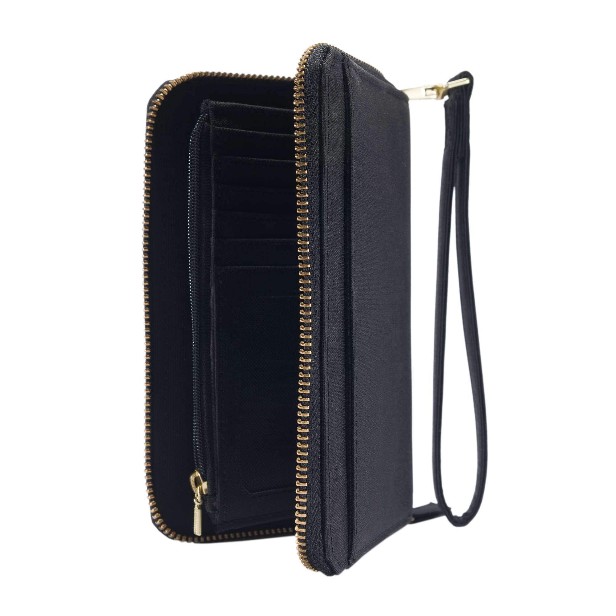 Nylon duck lay-flat clutch wallet