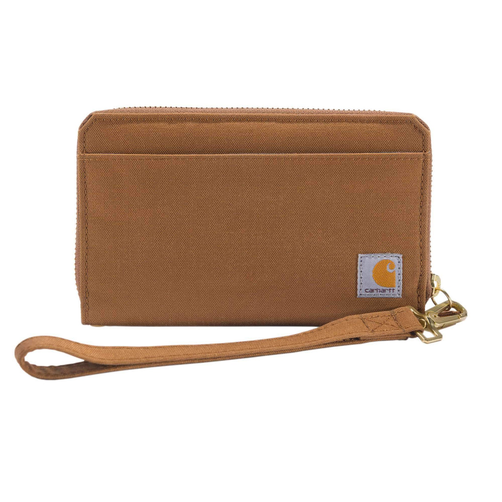 Nylon duck lay-flat clutch wallet