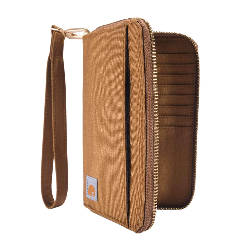 Nylon duck lay-flat clutch wallet
