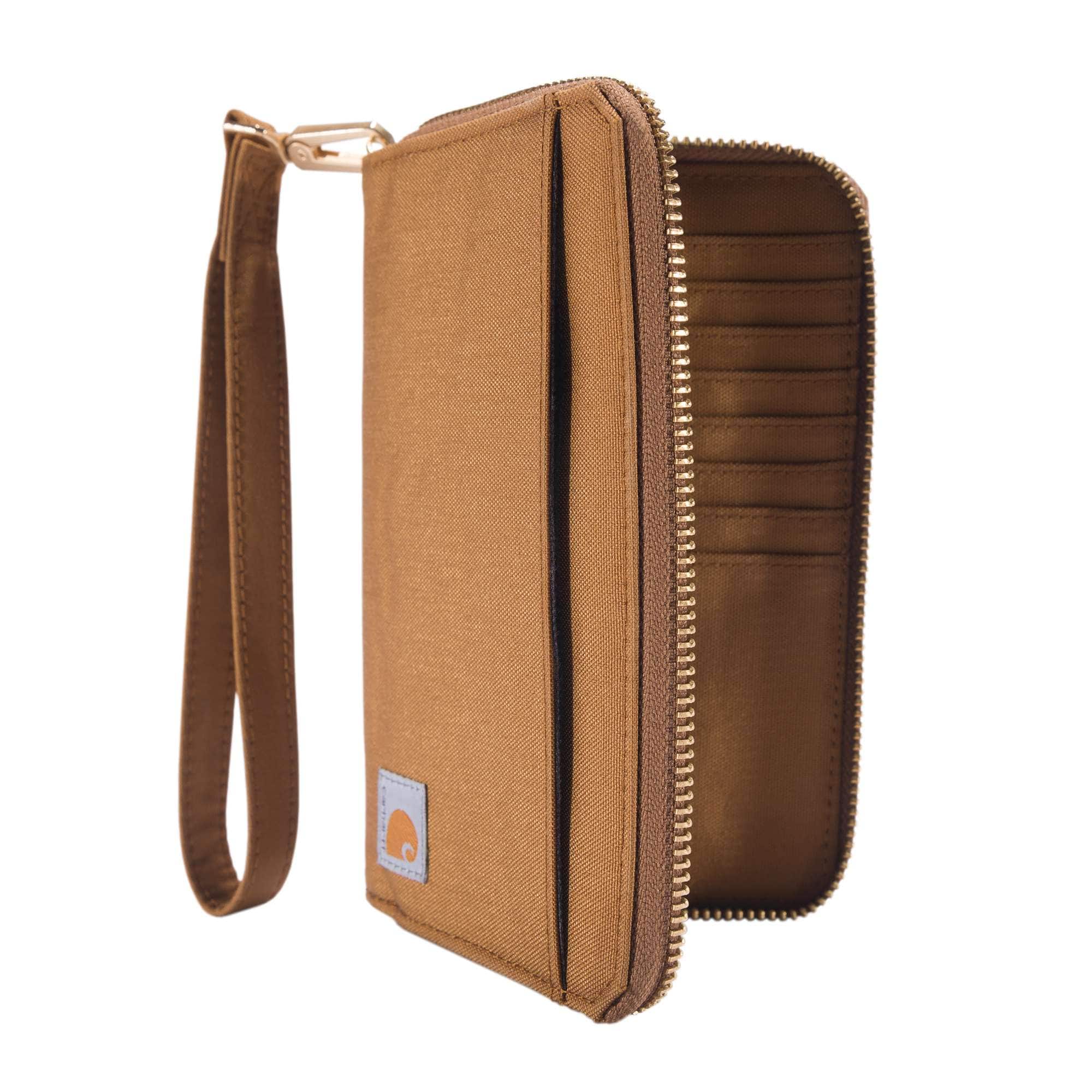 Nylon duck lay-flat clutch wallet