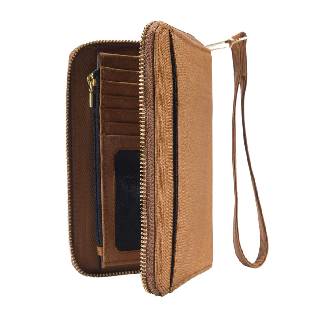 Nylon duck lay-flat clutch wallet