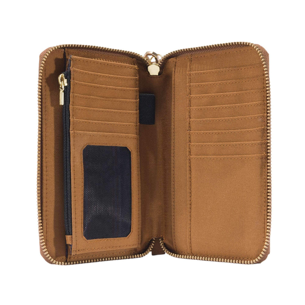 Nylon duck lay-flat clutch wallet