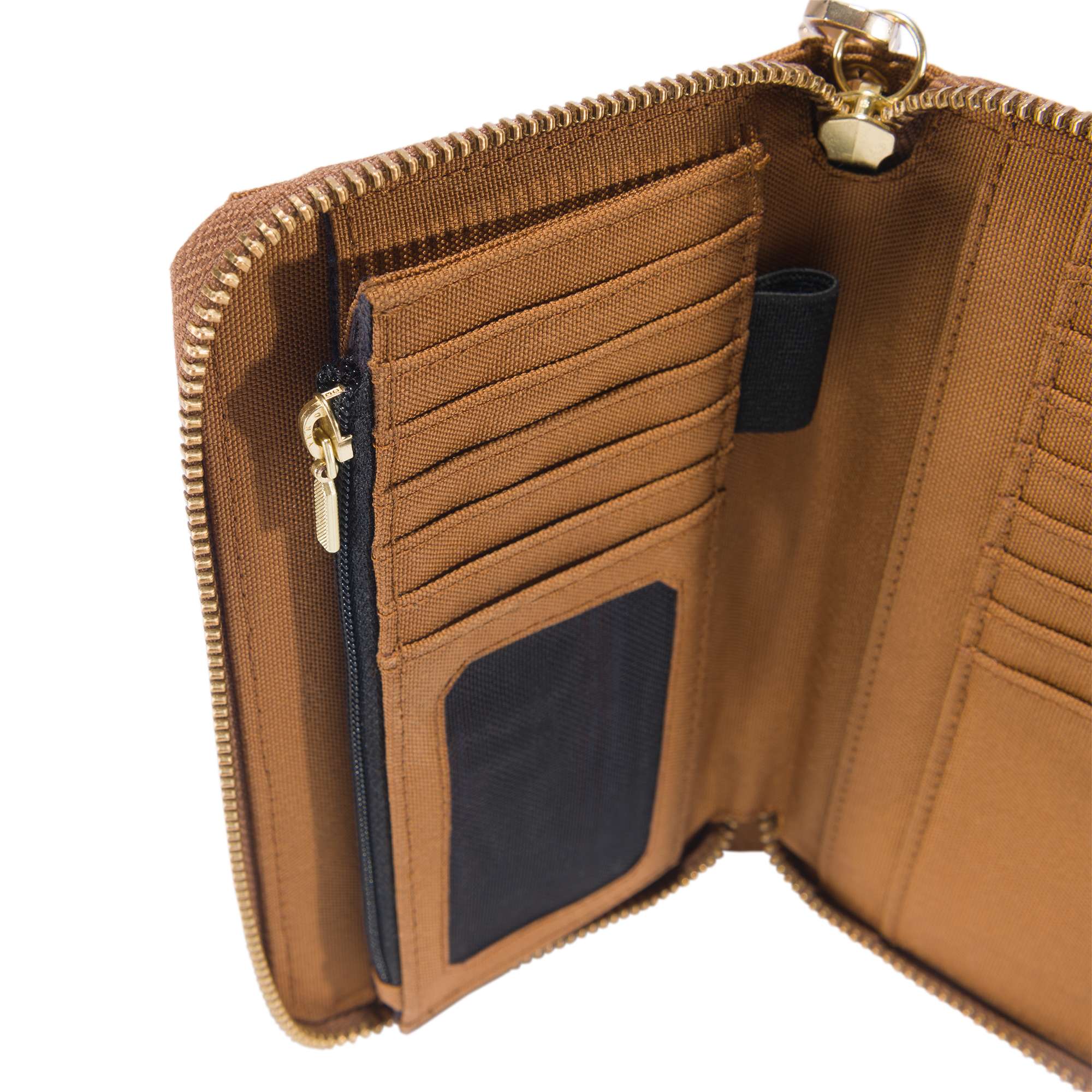 Nylon duck lay-flat clutch wallet