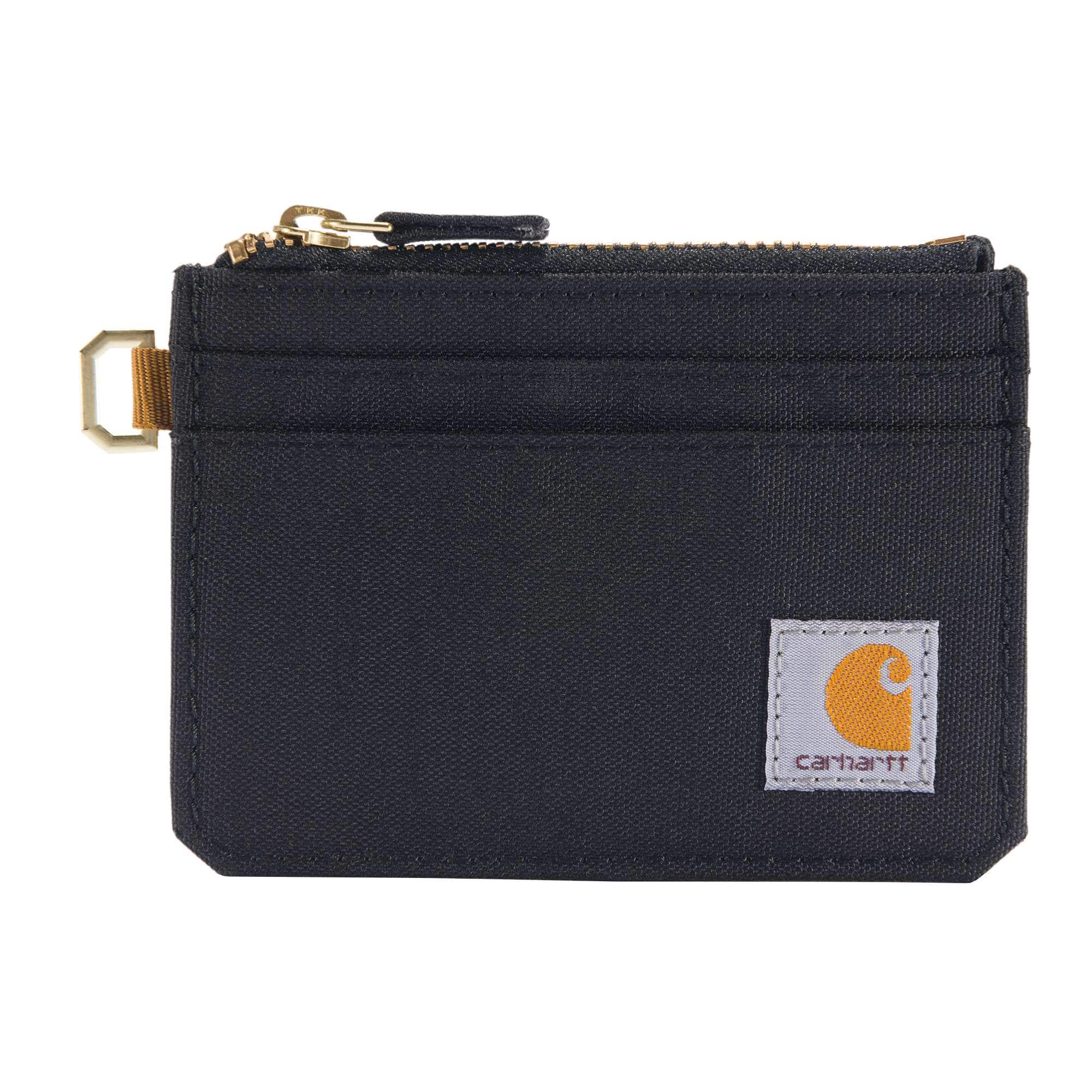 Nylon duck zippered card keeper wallet