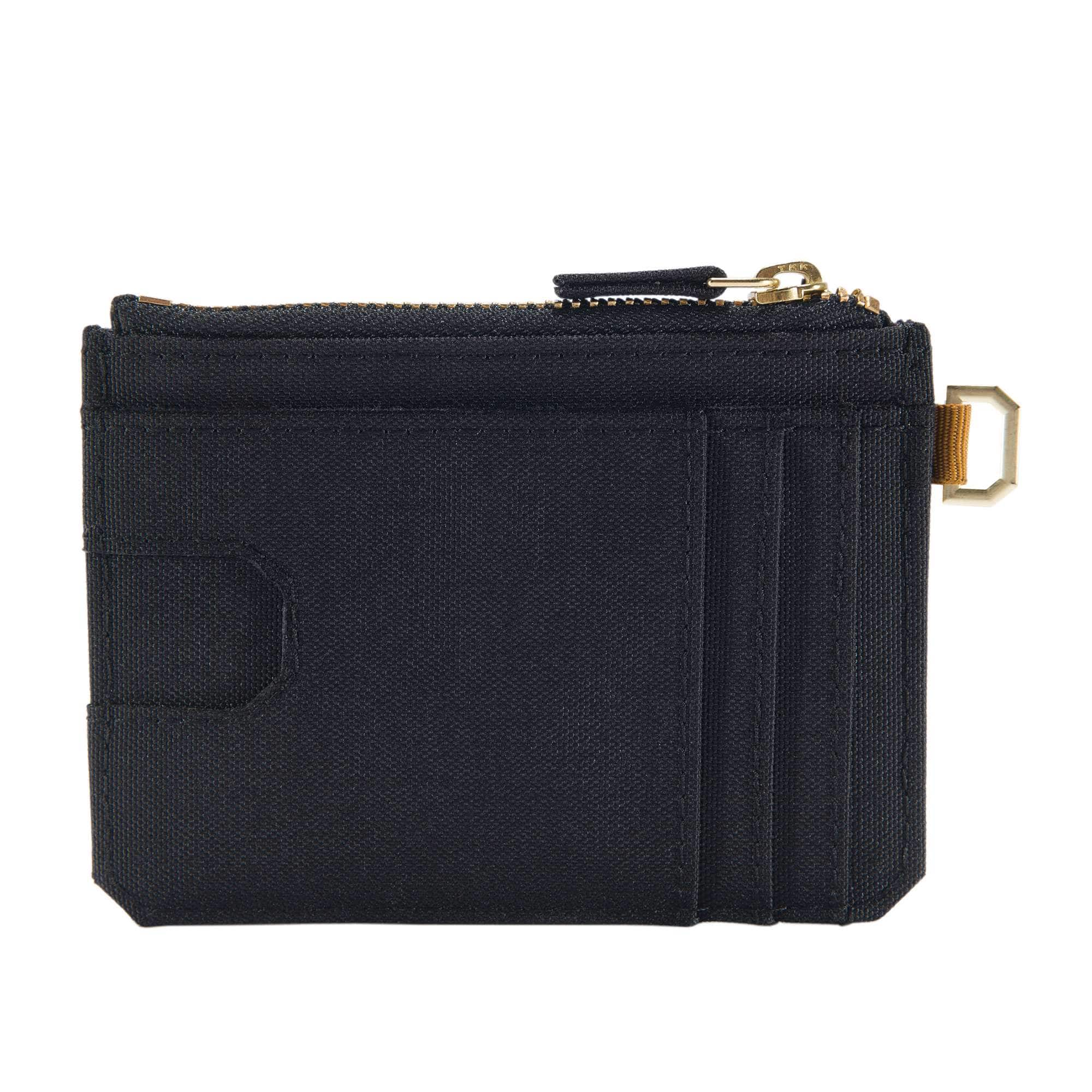 Nylon duck zippered card keeper wallet