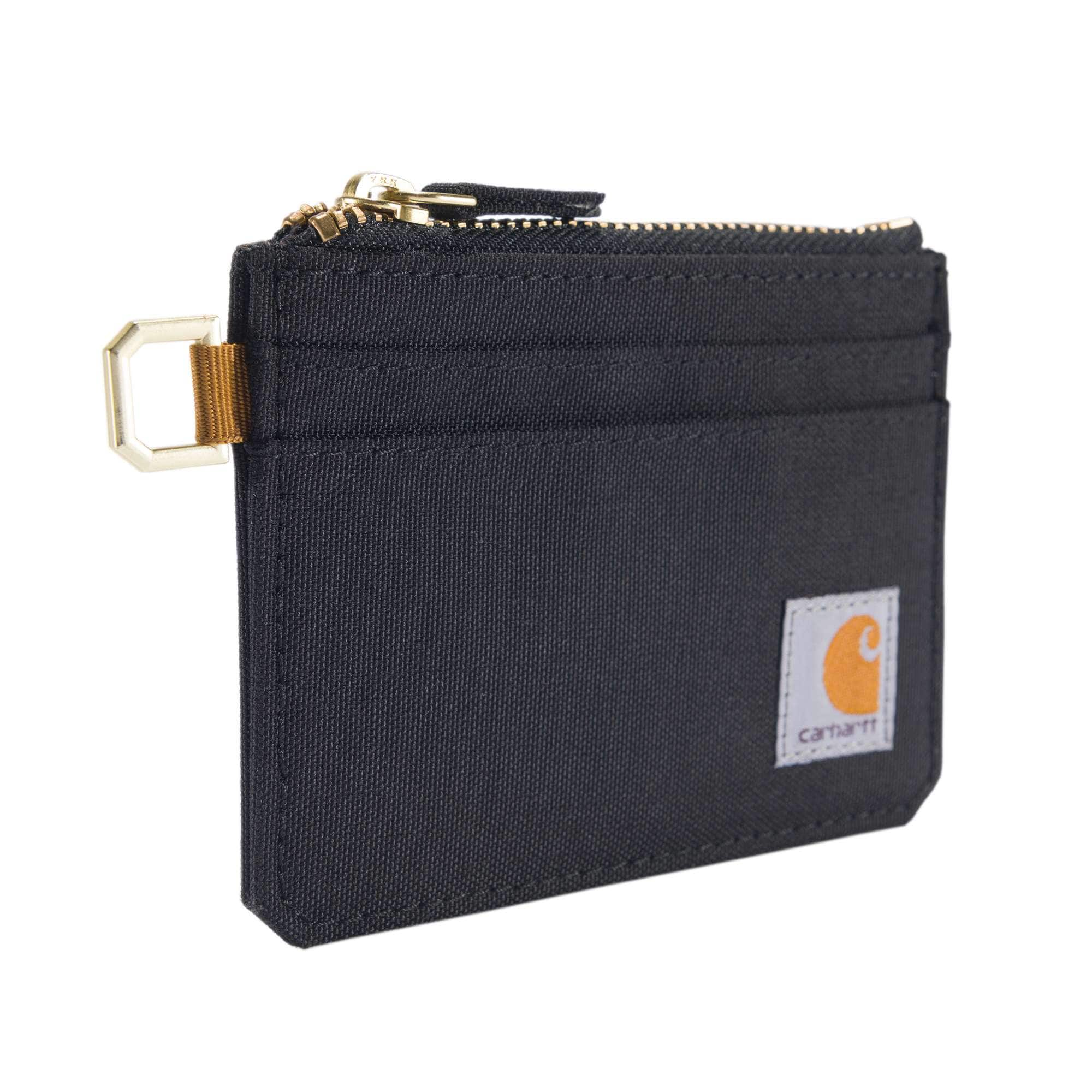 Nylon duck zippered card keeper wallet