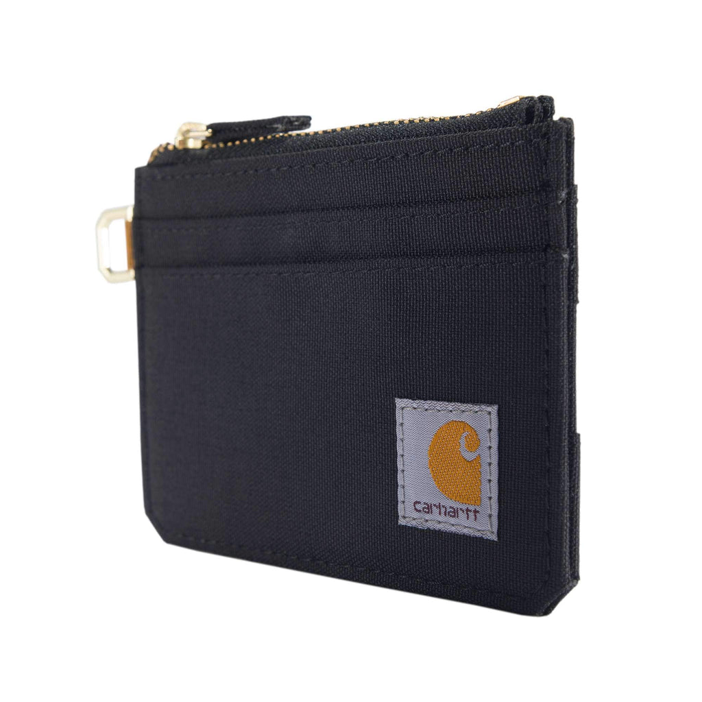 Nylon duck zippered card keeper wallet