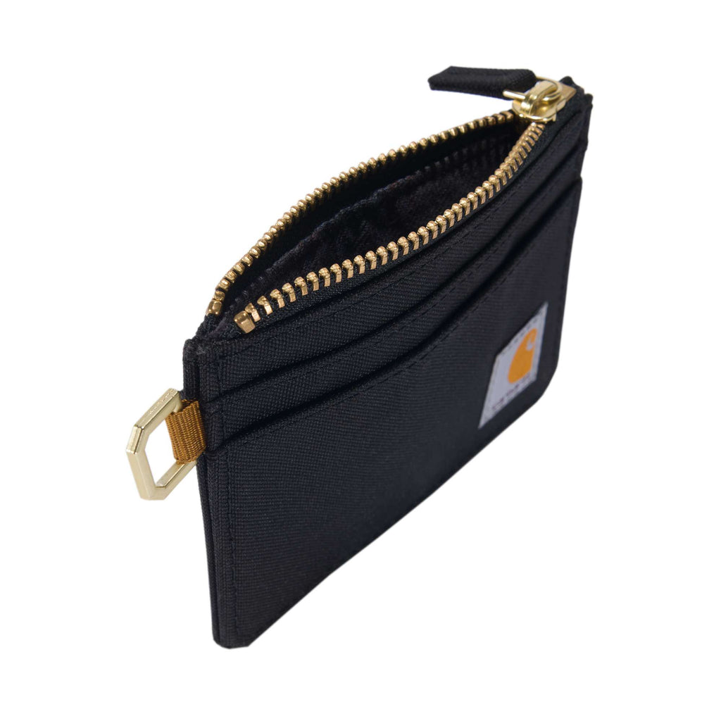 Nylon duck zippered card keeper wallet