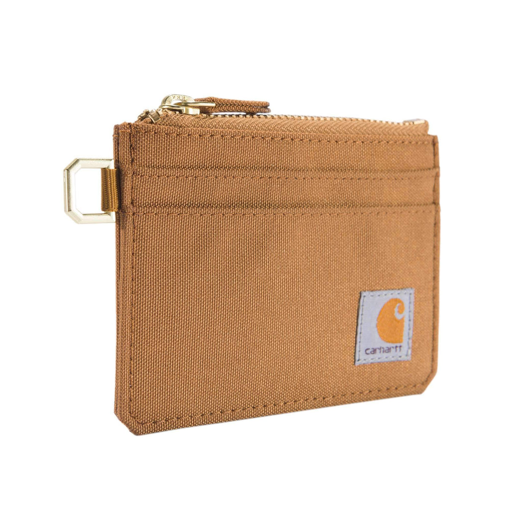 Nylon duck zippered card keeper wallet