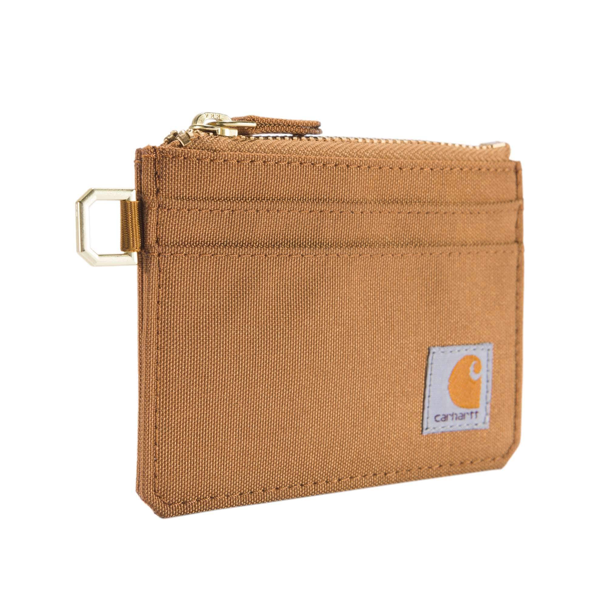 Nylon duck zippered card keeper wallet