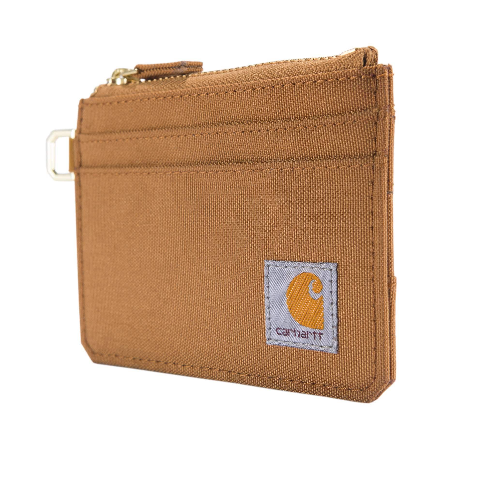 Nylon duck zippered card keeper wallet