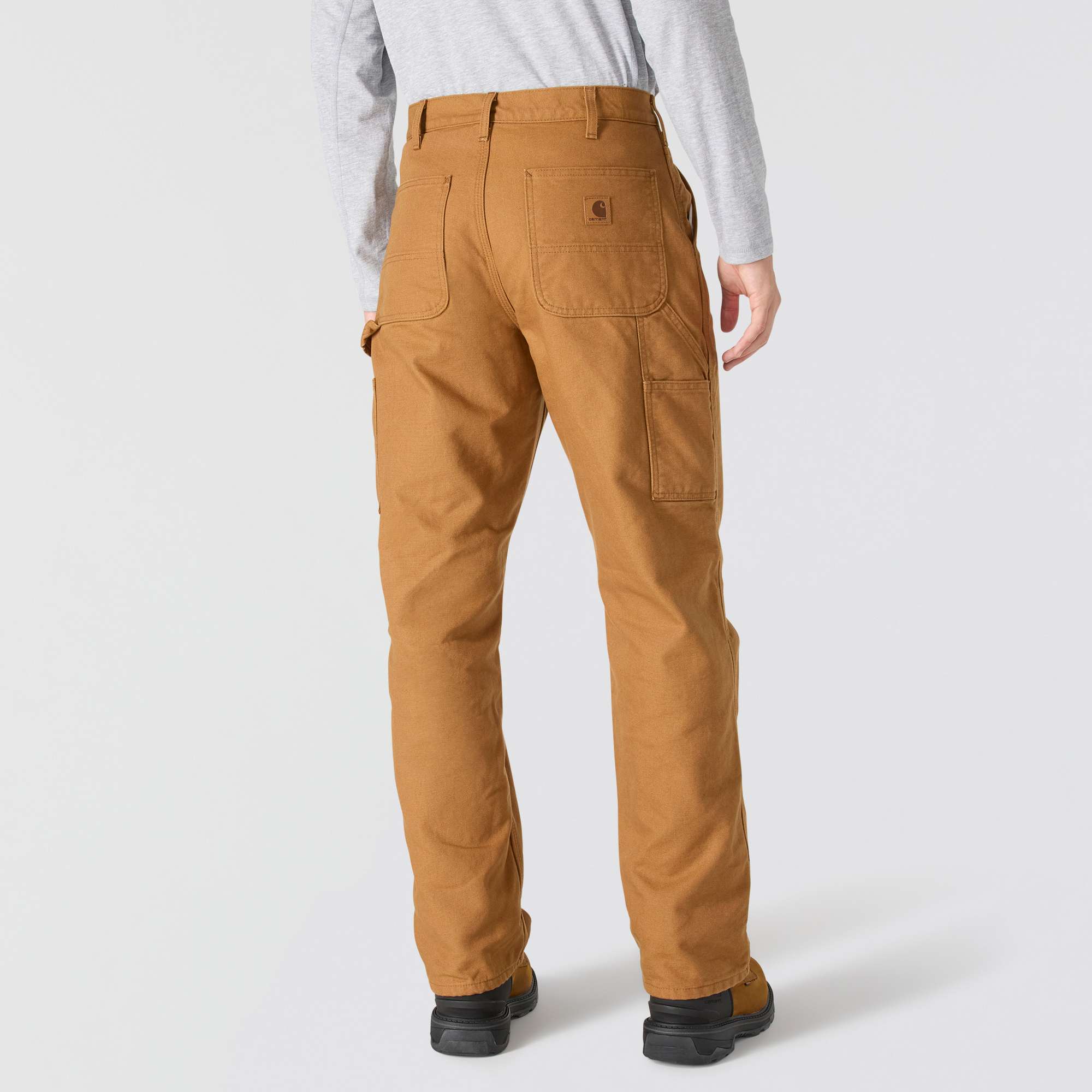 Carhartt b111 men's loose straight washed duck lined work pants