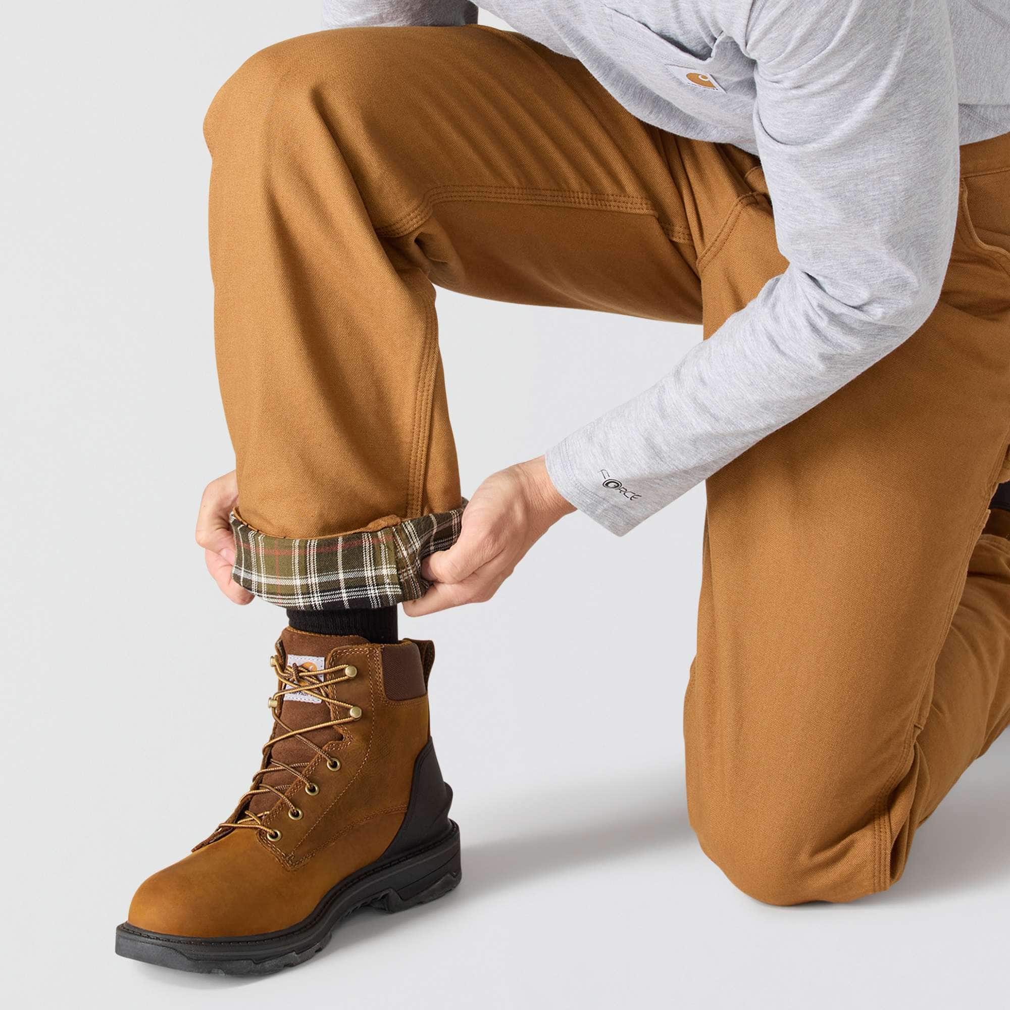 Carhartt b111 men's loose straight washed duck lined work pants