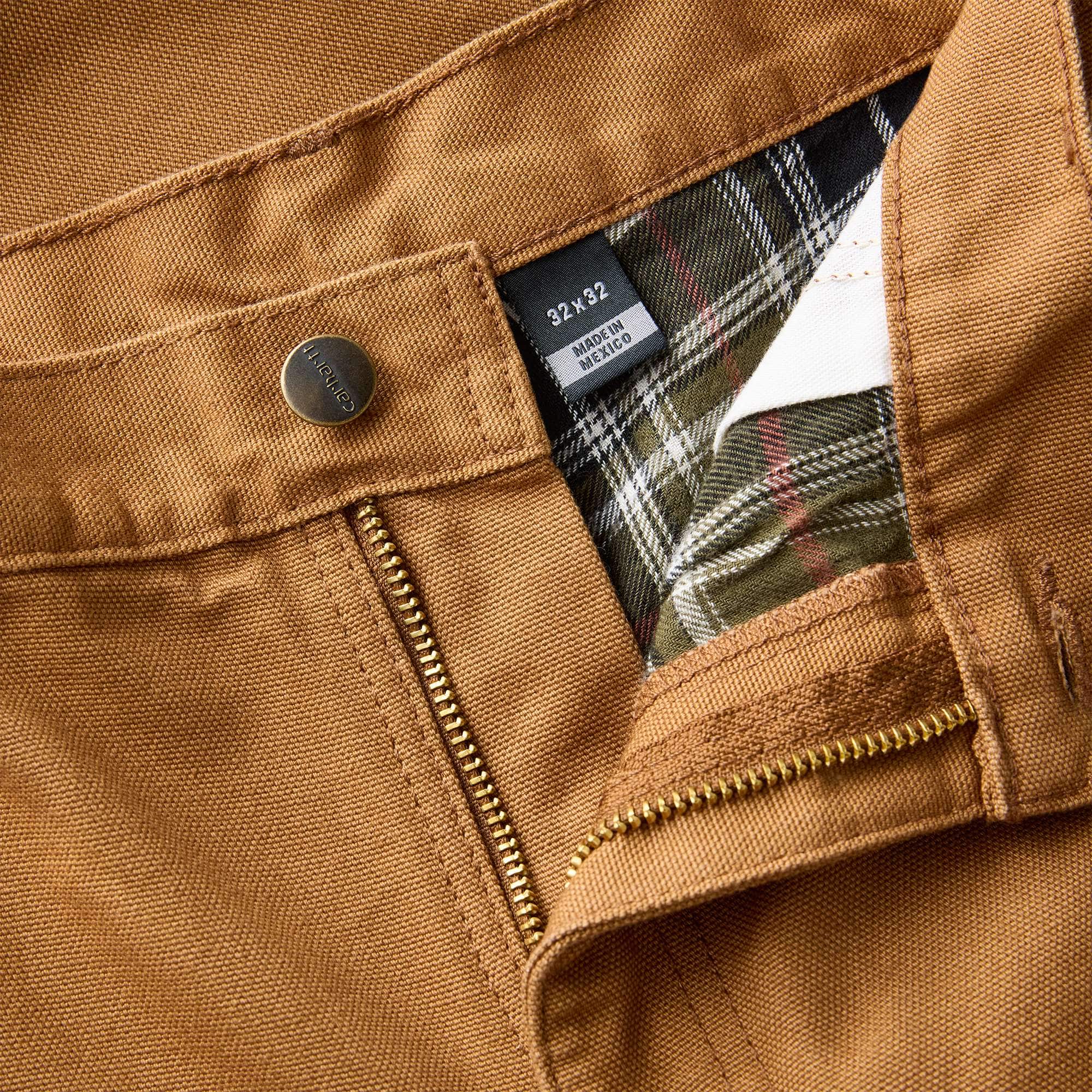 Carhartt b111 men's loose straight washed duck lined work pants