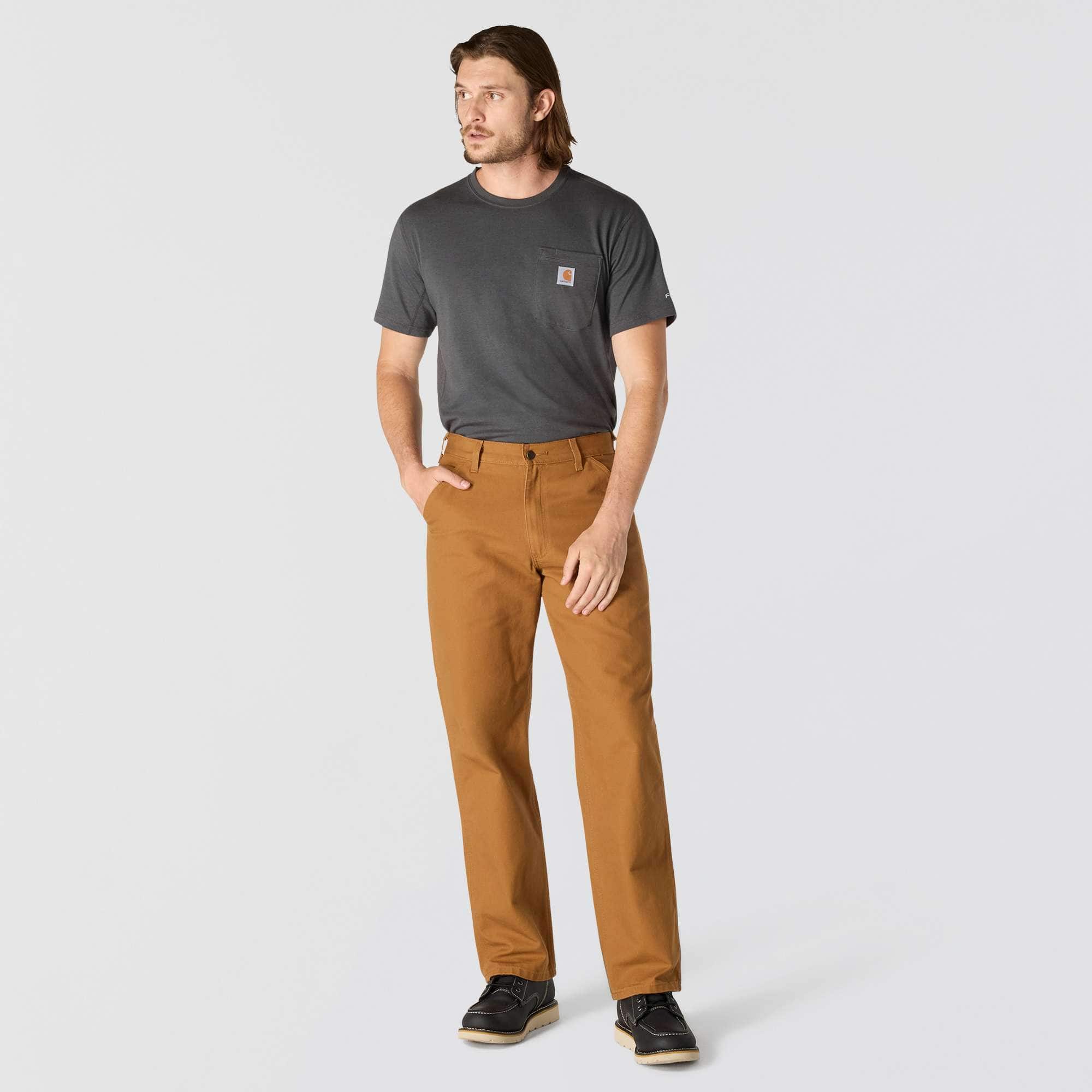 Carhartt b11 men's loose straight washed duck work pants