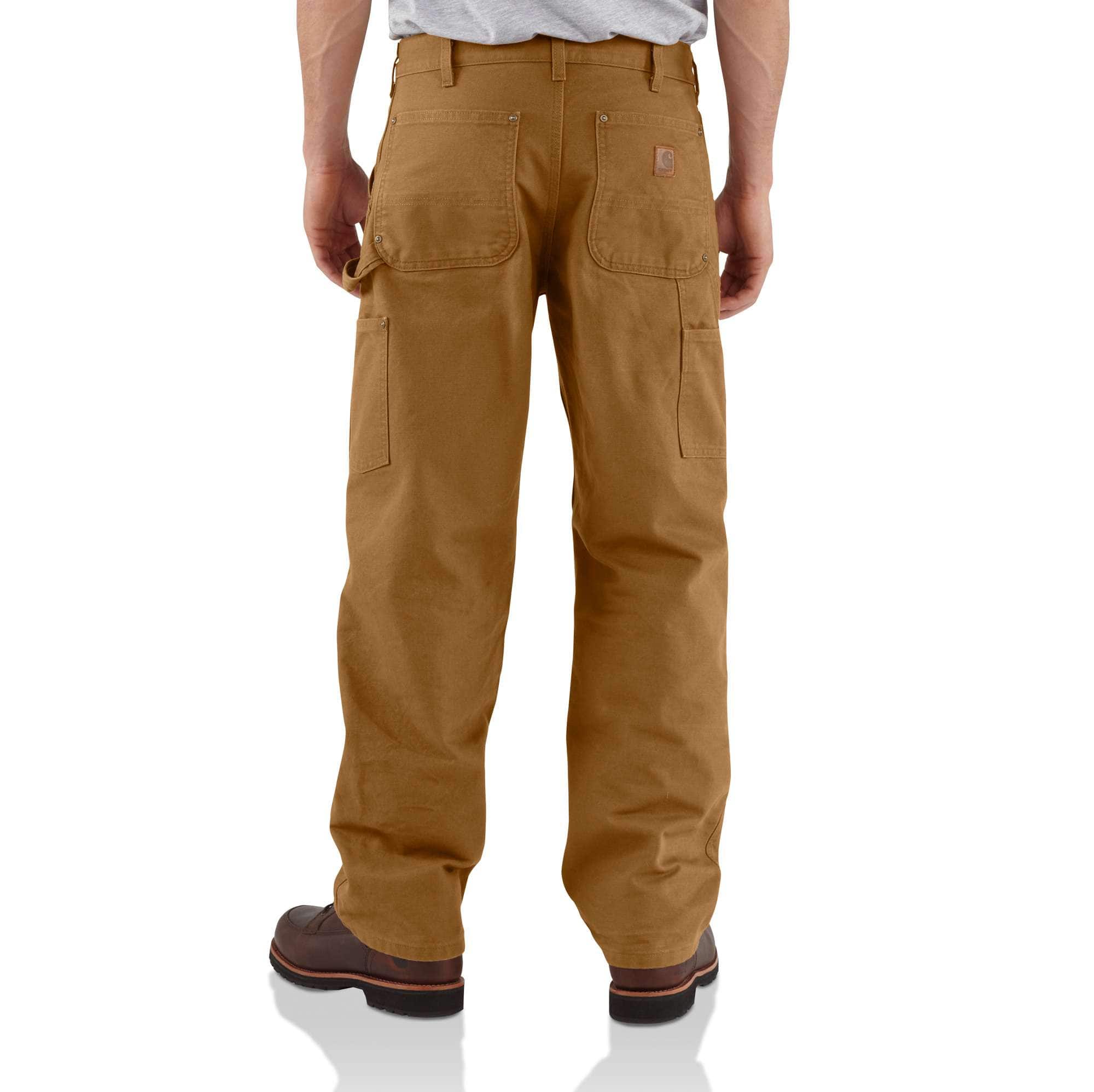 Carhartt b136 men's loose straight washed duck double-knee carpenter pants
