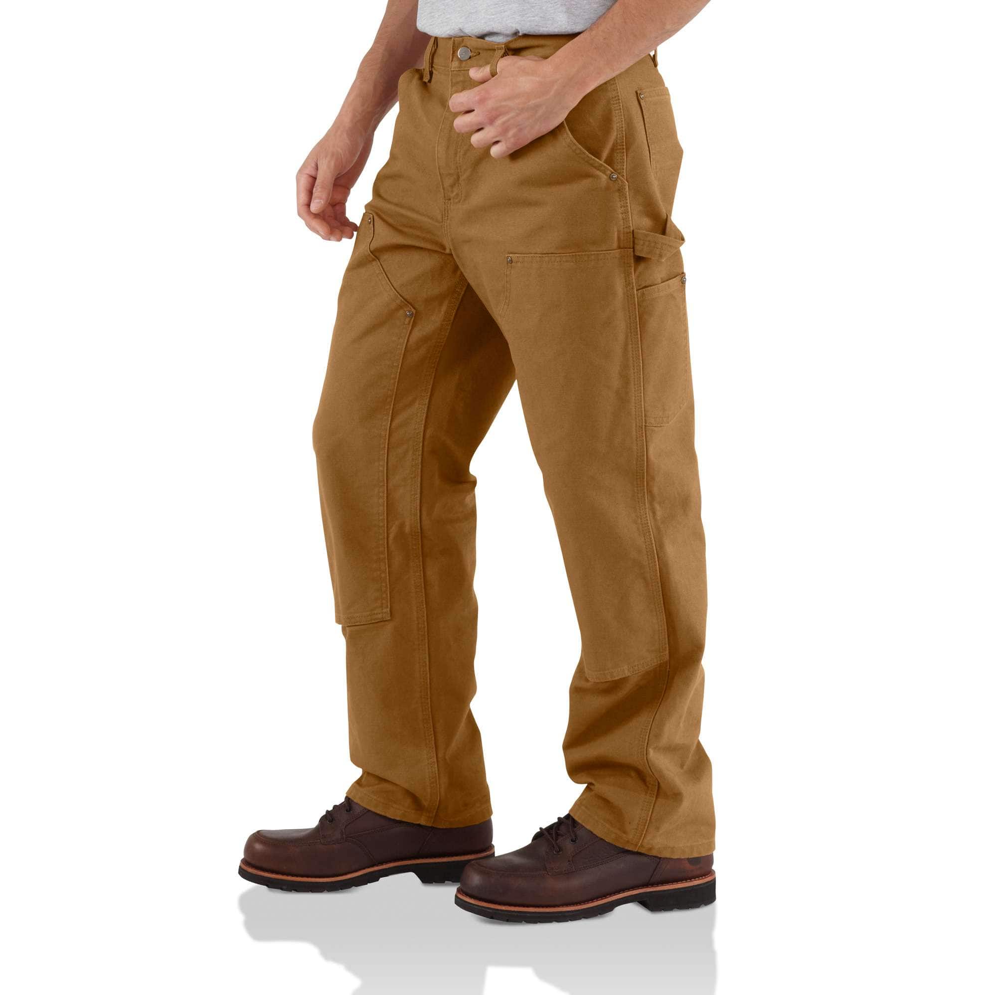 Carhartt b136 men's loose straight washed duck double-knee carpenter pants