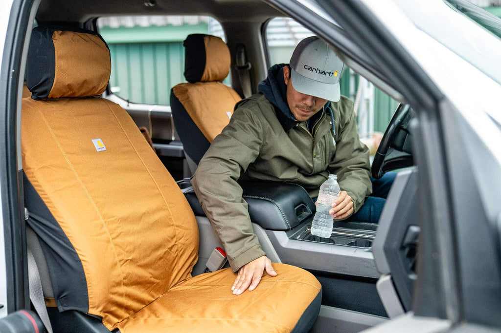 Universal fitted nylon duck bucket
seat cover