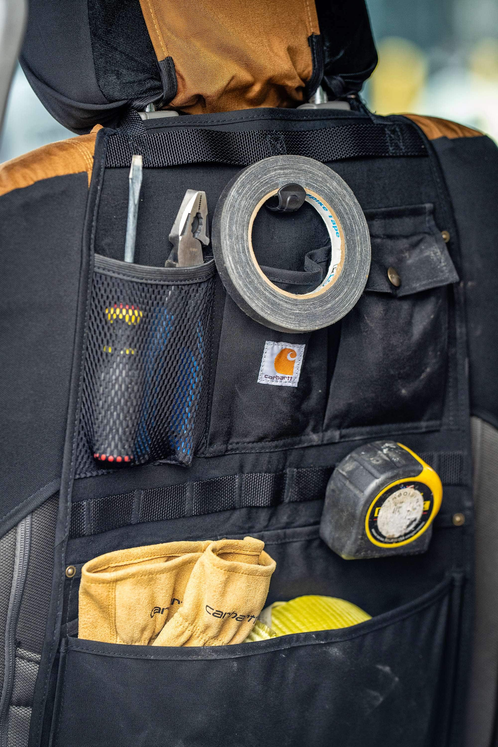 Universal nylon duck seat organizer