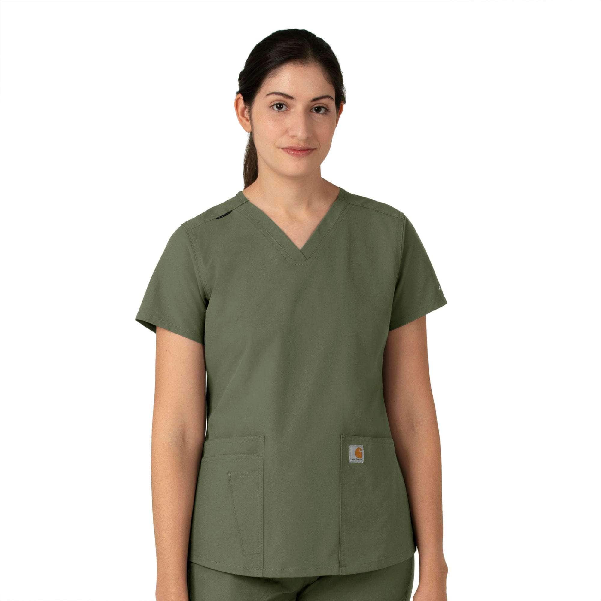 Women's force essentials v-neck scrub top