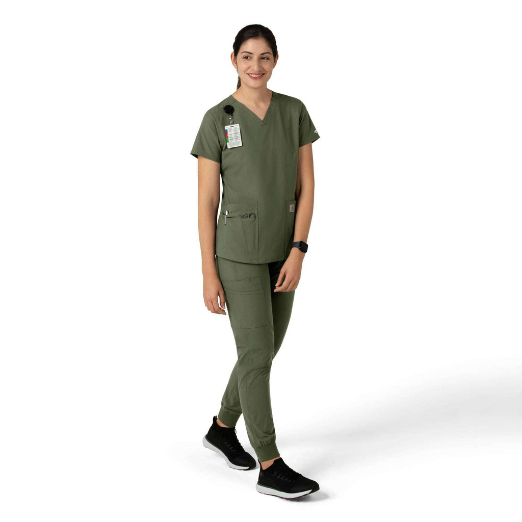 Women's force essentials v-neck scrub top