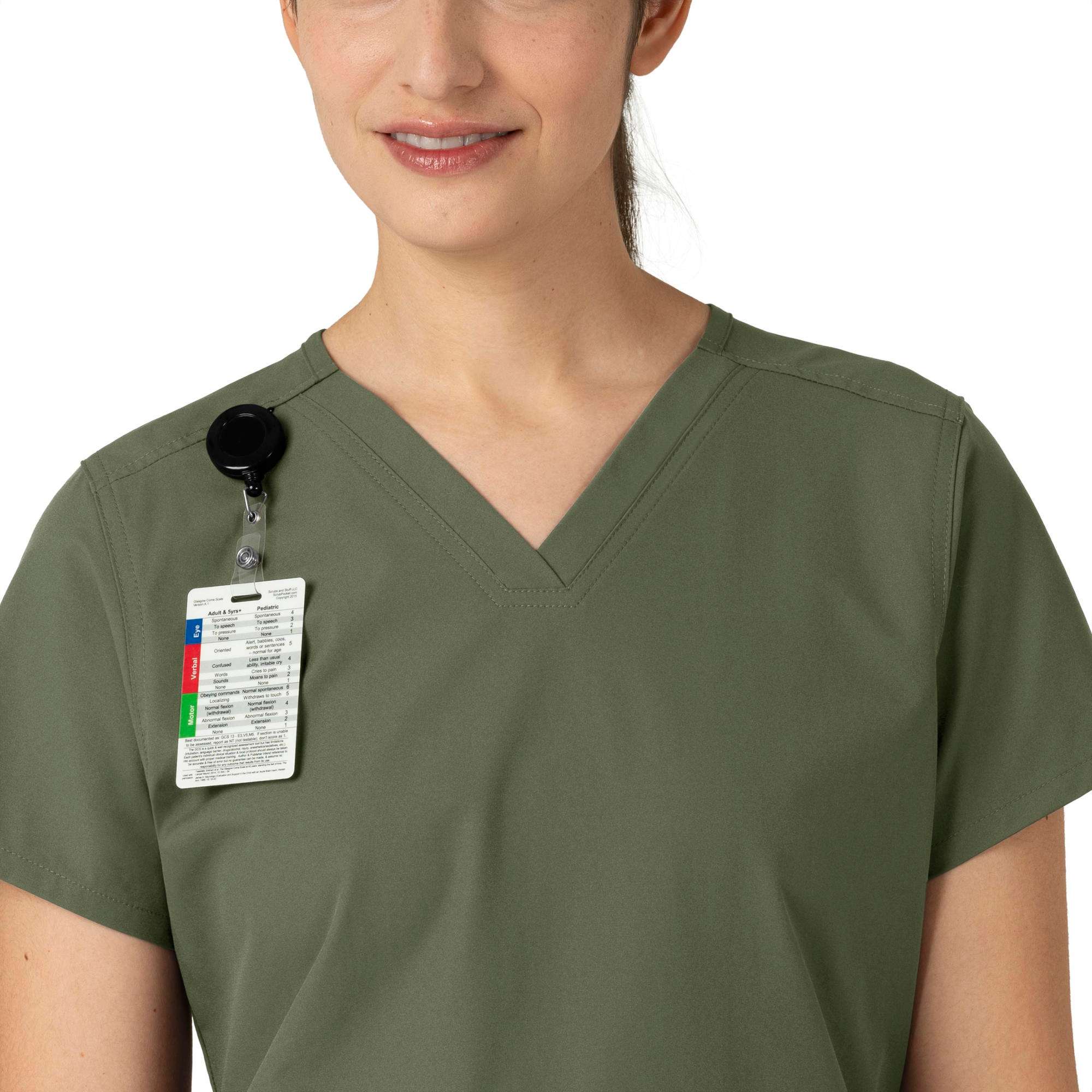 Women's force essentials v-neck scrub top