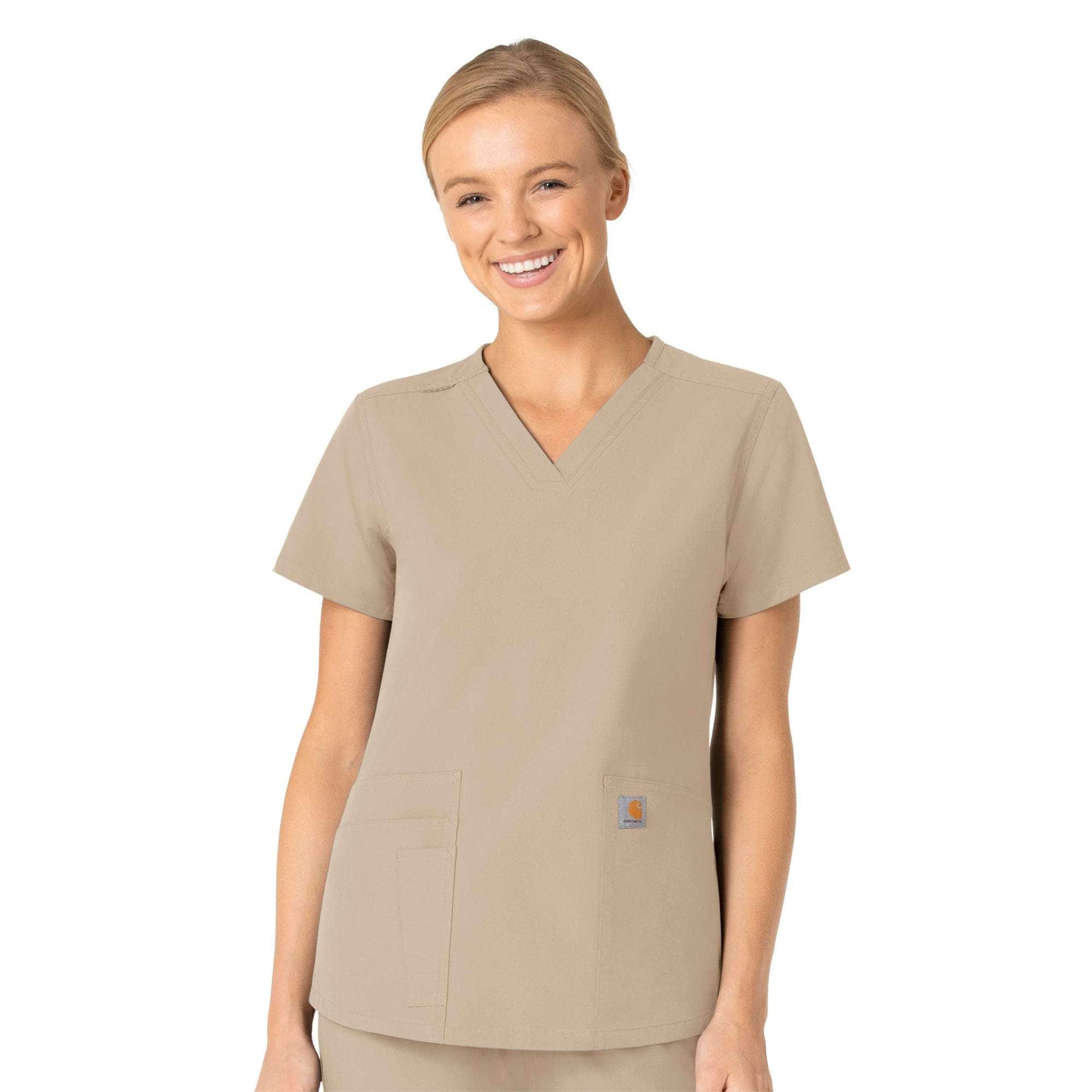 Women's force essentials v-neck scrub top