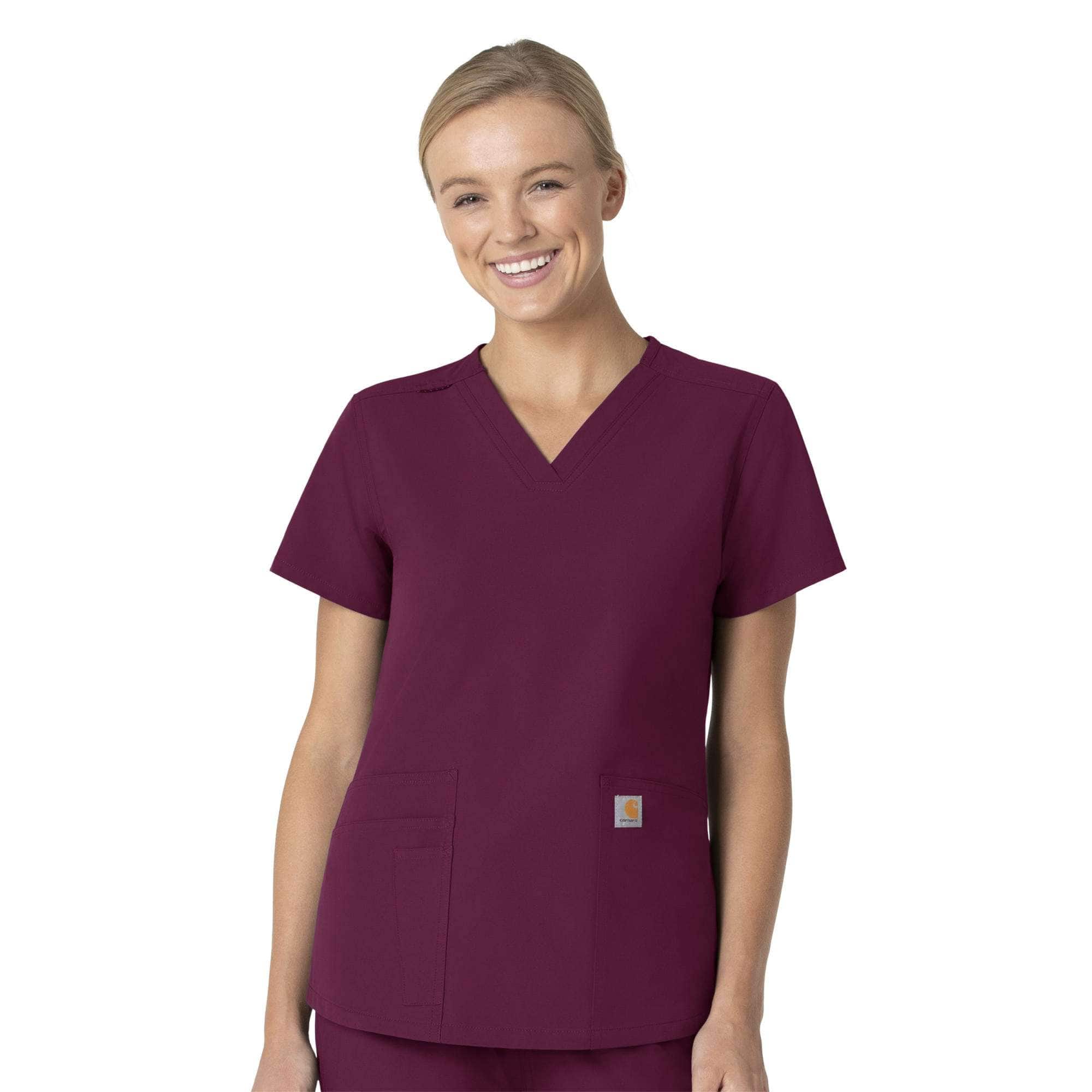 Women's force essentials v-neck scrub top