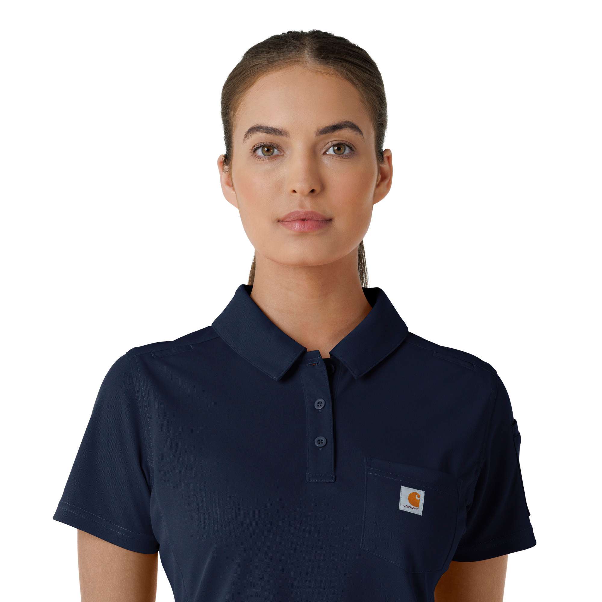 Women's rugged flex® rscu lightweight short sleeve polo scrub top