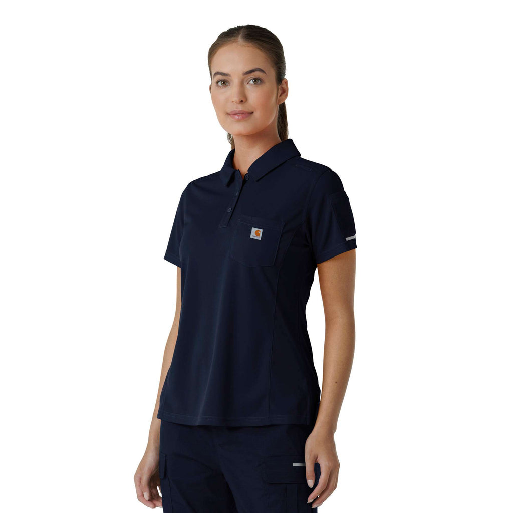 Women's rugged flex® rscu lightweight short sleeve polo scrub top