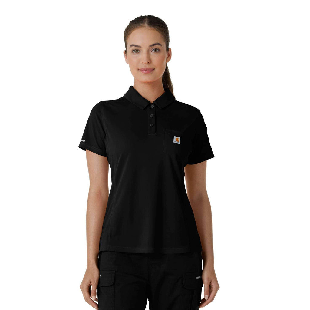 Women's rugged flex® rscu lightweight short sleeve polo scrub top