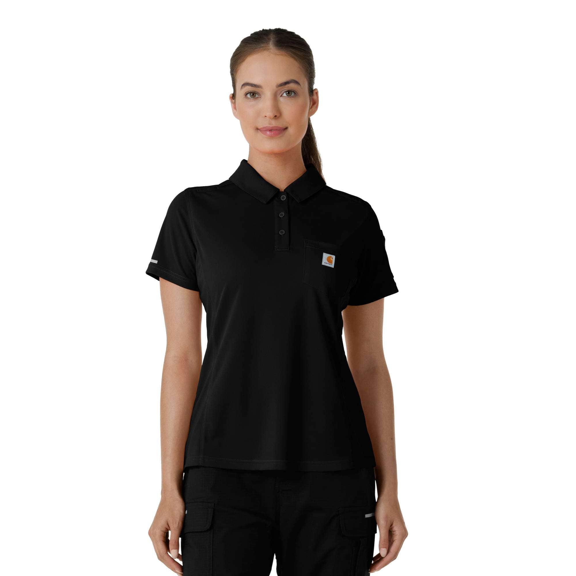 Women's rugged flex® rscu lightweight short sleeve polo scrub top