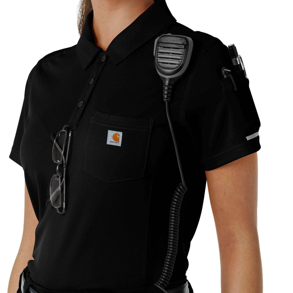 Women's rugged flex® rscu lightweight short sleeve polo scrub top
